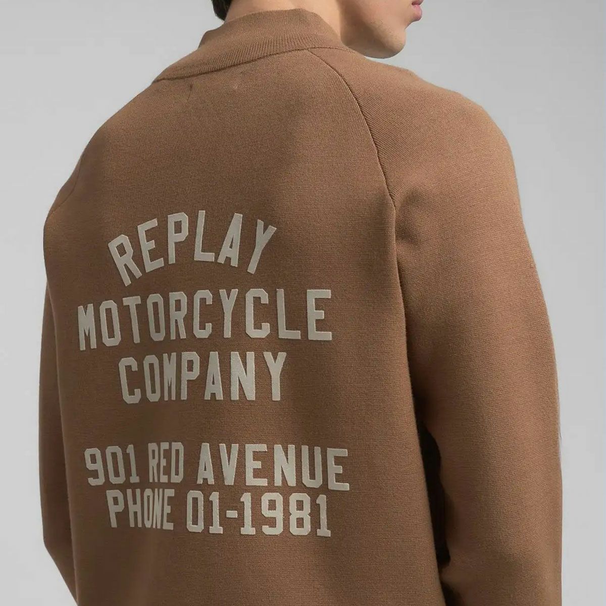 ハイネック フルジップ ニット スウェットシャツ04