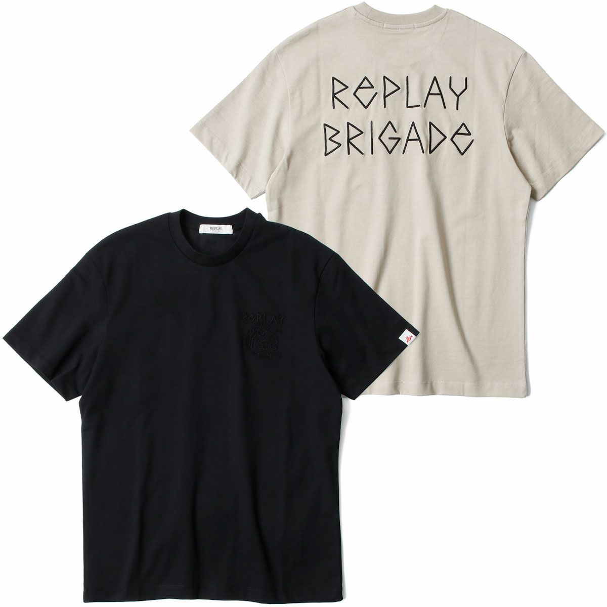 REPLAY エンボス エフェクト エンブロイダリー Tシャツ