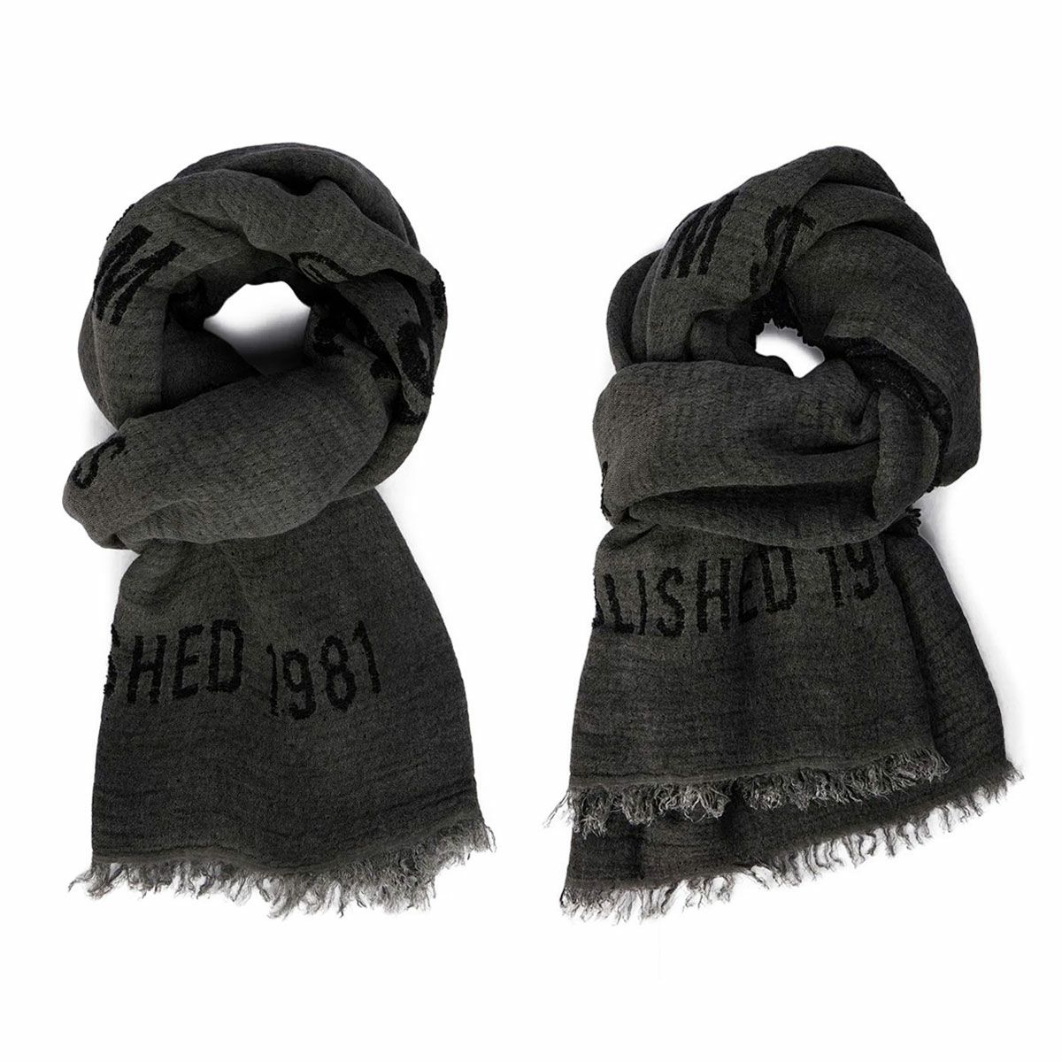 フリンジ レタリングストール