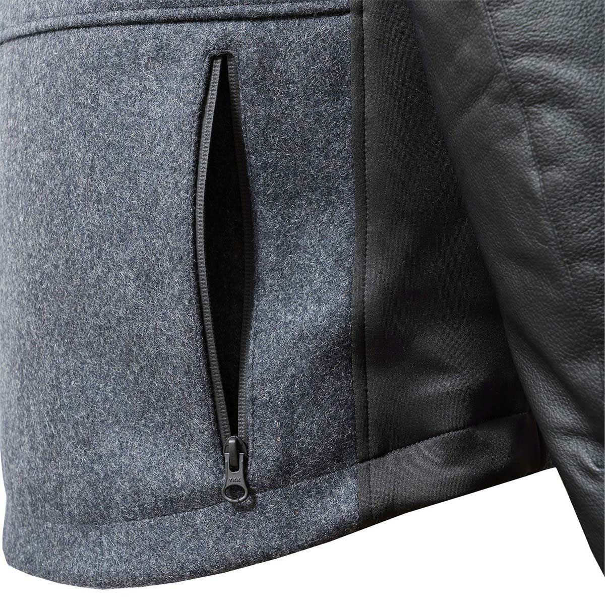 レザースリーブメルトンジャケット_イメージ4